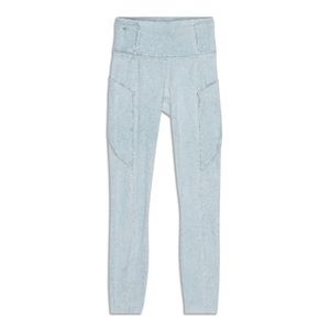 Lululemon Fast and Free Tight 25" *Nulux
City Grit White Blue Fog size 4